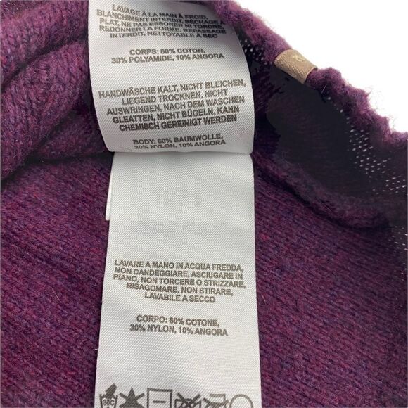 Columbia Womens Sweater Purple Long Sleeve Crew Neck Chunky Cable Knit Small S - Picture 6 of 9